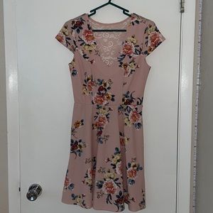 Cute Pink Floral Dress
